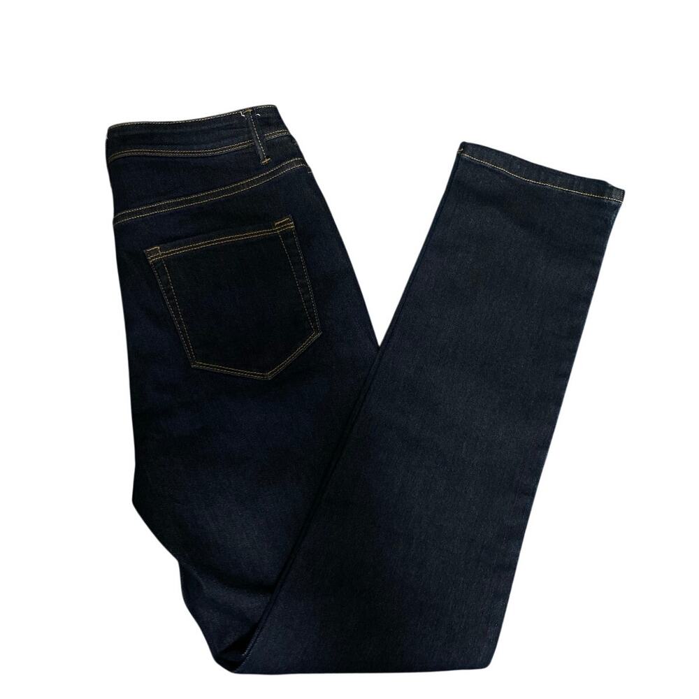 J. Jill Women's Jeans 6R Blue Denim High Rise Straight Leg Classic Zip Up